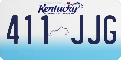 KY license plate 411JJG