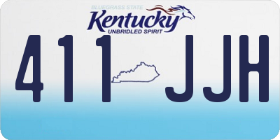 KY license plate 411JJH