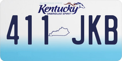 KY license plate 411JKB