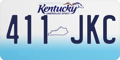 KY license plate 411JKC