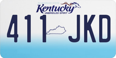 KY license plate 411JKD