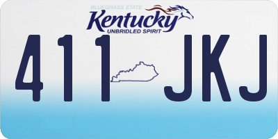 KY license plate 411JKJ