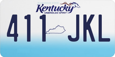 KY license plate 411JKL