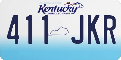 KY license plate 411JKR