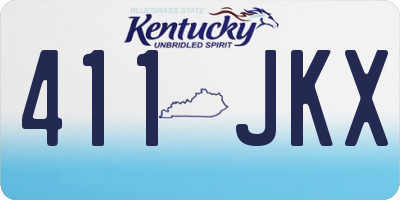 KY license plate 411JKX