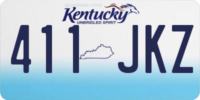 KY license plate 411JKZ