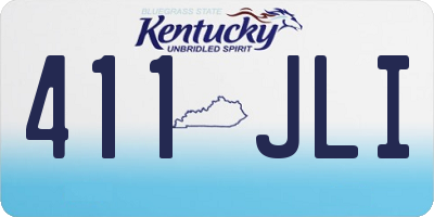 KY license plate 411JLI