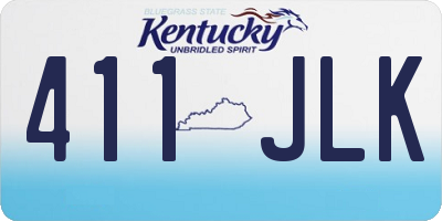 KY license plate 411JLK