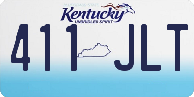KY license plate 411JLT