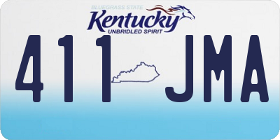 KY license plate 411JMA