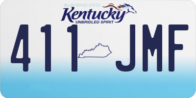 KY license plate 411JMF