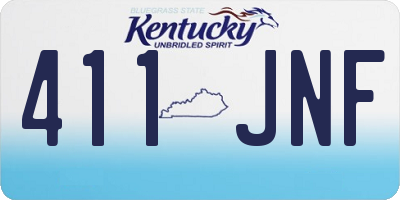 KY license plate 411JNF