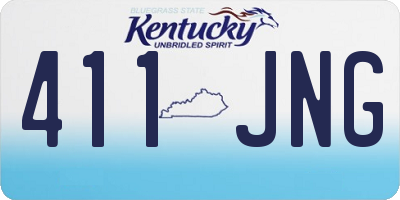 KY license plate 411JNG