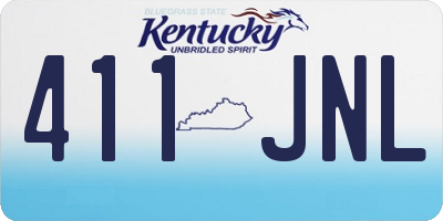 KY license plate 411JNL