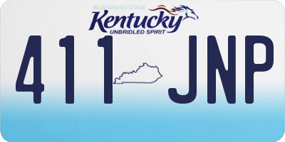 KY license plate 411JNP