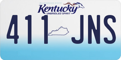 KY license plate 411JNS