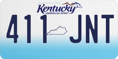 KY license plate 411JNT