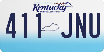 KY license plate 411JNU