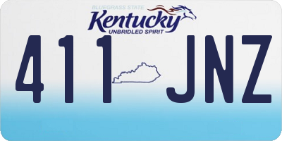KY license plate 411JNZ