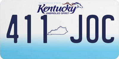 KY license plate 411JOC