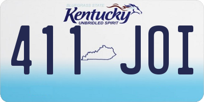 KY license plate 411JOI