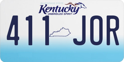 KY license plate 411JOR