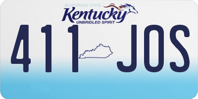 KY license plate 411JOS