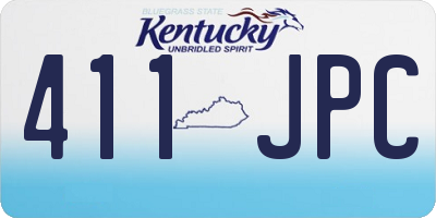 KY license plate 411JPC