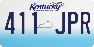 KY license plate 411JPR