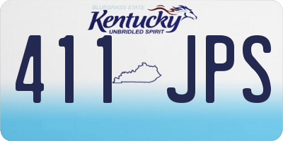 KY license plate 411JPS