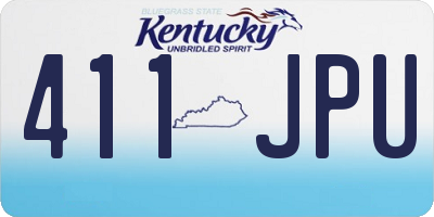 KY license plate 411JPU