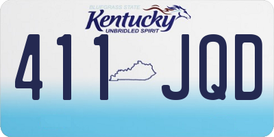 KY license plate 411JQD