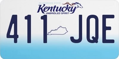 KY license plate 411JQE