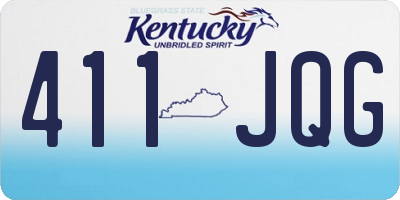 KY license plate 411JQG