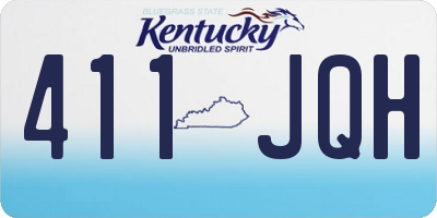 KY license plate 411JQH