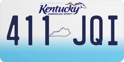 KY license plate 411JQI