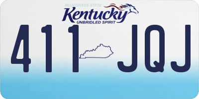 KY license plate 411JQJ