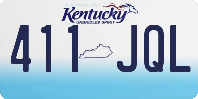 KY license plate 411JQL