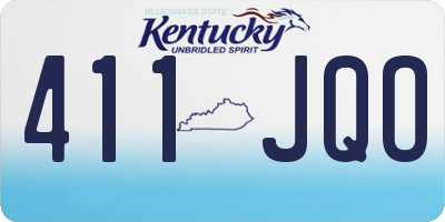 KY license plate 411JQO