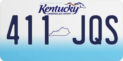 KY license plate 411JQS