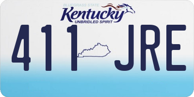 KY license plate 411JRE