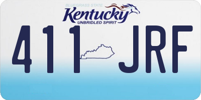 KY license plate 411JRF