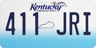 KY license plate 411JRI