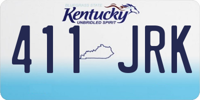 KY license plate 411JRK