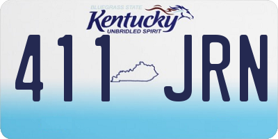 KY license plate 411JRN