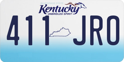 KY license plate 411JRO