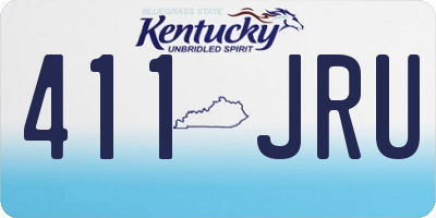 KY license plate 411JRU