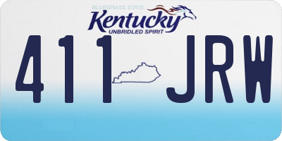 KY license plate 411JRW