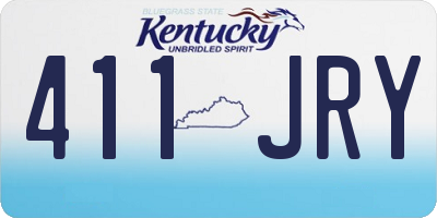 KY license plate 411JRY