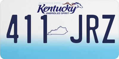 KY license plate 411JRZ